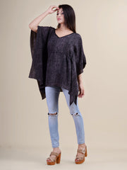 Women Grey Printed Kaftan Tunic