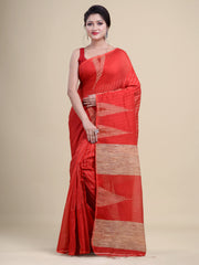 Red  & Golden   Handloom  saree
