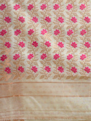 Green & Pink  pure cotton jamdani saree