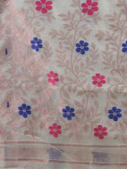 Green & Golden Cotton Jamdani Saree