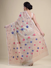 Green & Golden Cotton Jamdani Saree