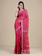 Pink & Silver Silk Handloom Saree