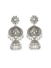 Silver Teardrop Shaped chandbalis