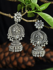Silver Teardrop Shaped chandbalis