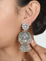 Silver Teardrop Shaped chandbalis