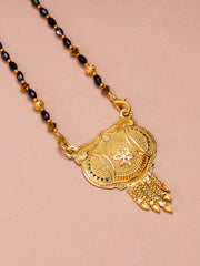 Black & Golden Beads pendant Mangalsutra.