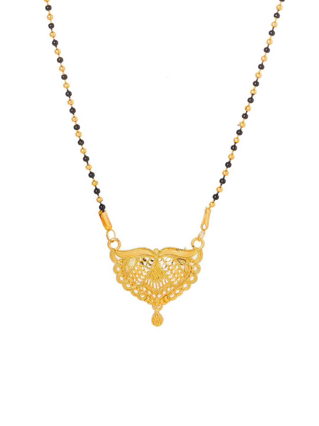 Black & Golden Beads pendant Mangalsutra.