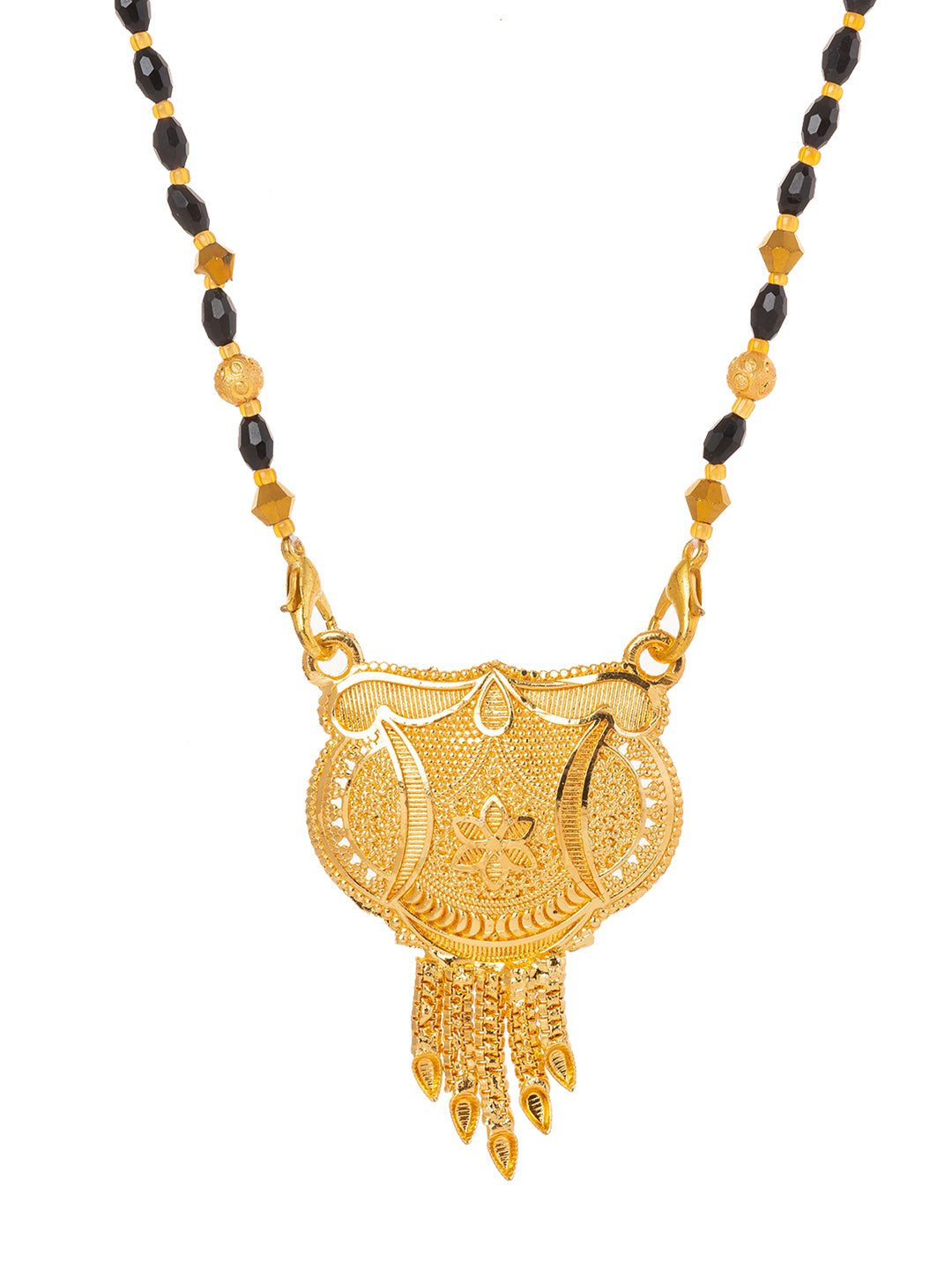 Black & Golden Beads pendant Mangalsutra.