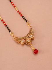 Black & Golden Beads pendant Mangalsutra.