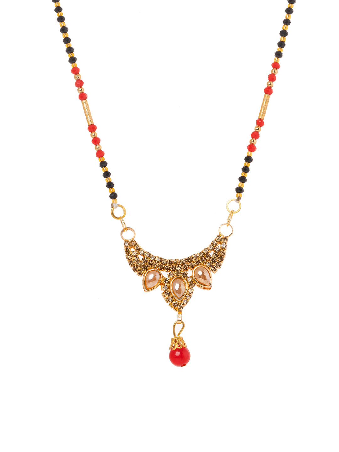 Black & Golden Beads pendant Mangalsutra.