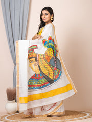 Laa Calcutta Hand painted Kerala cotton saree