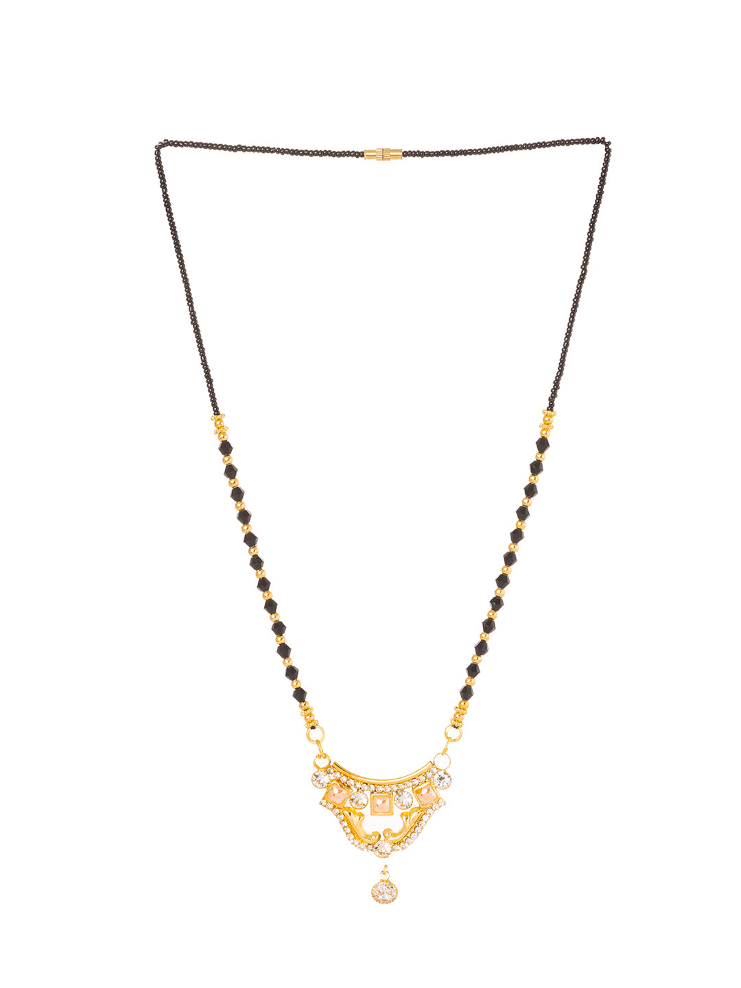 Black & Golden Beads pendant Mangalsutra.