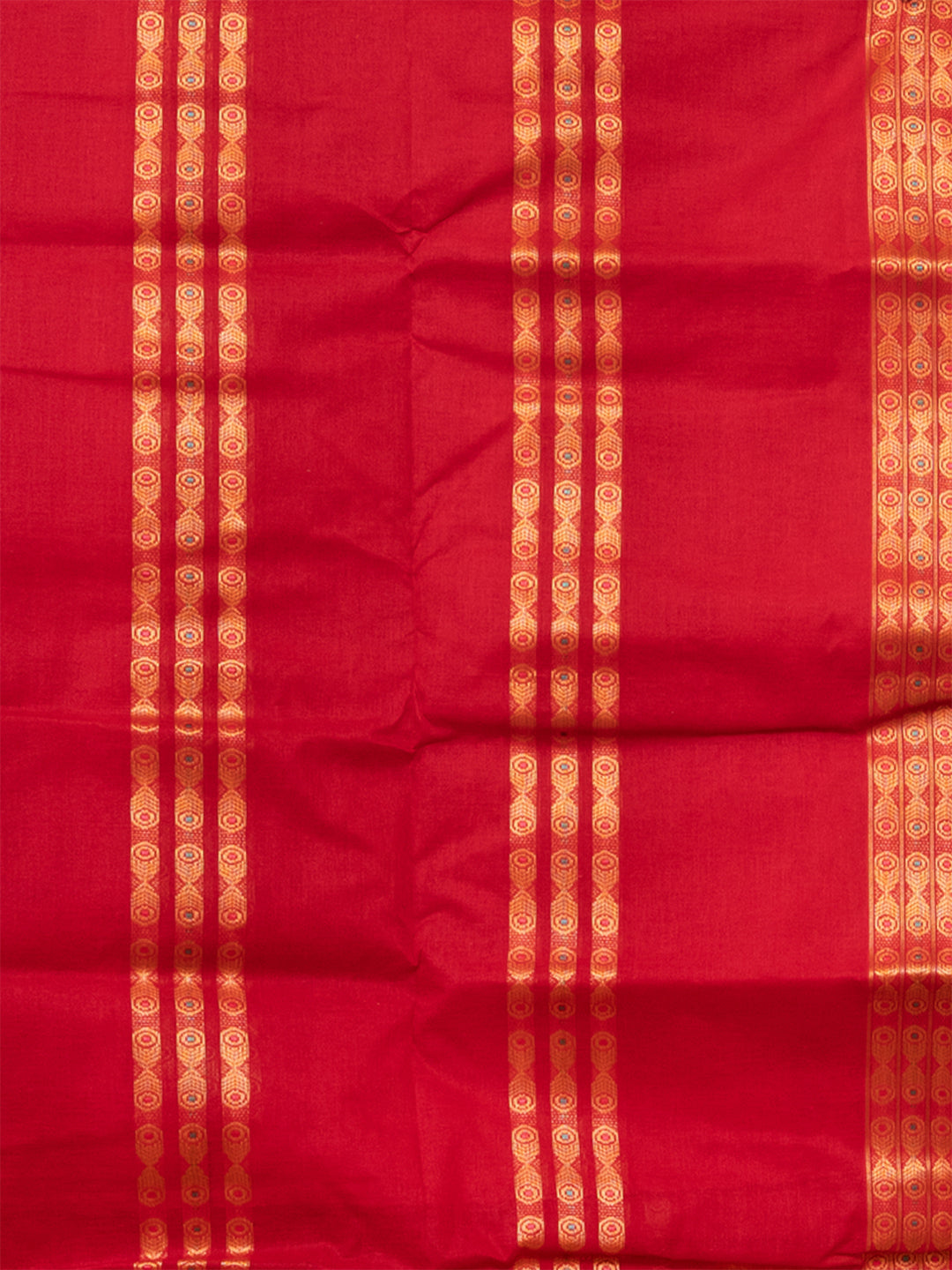 Laa Calcutta Red & Yellow pure cotton taant saree for women