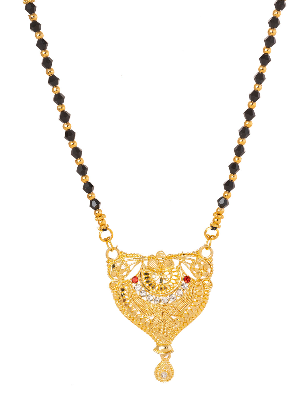 Black & Golden Beads pendant Mangalsutra.