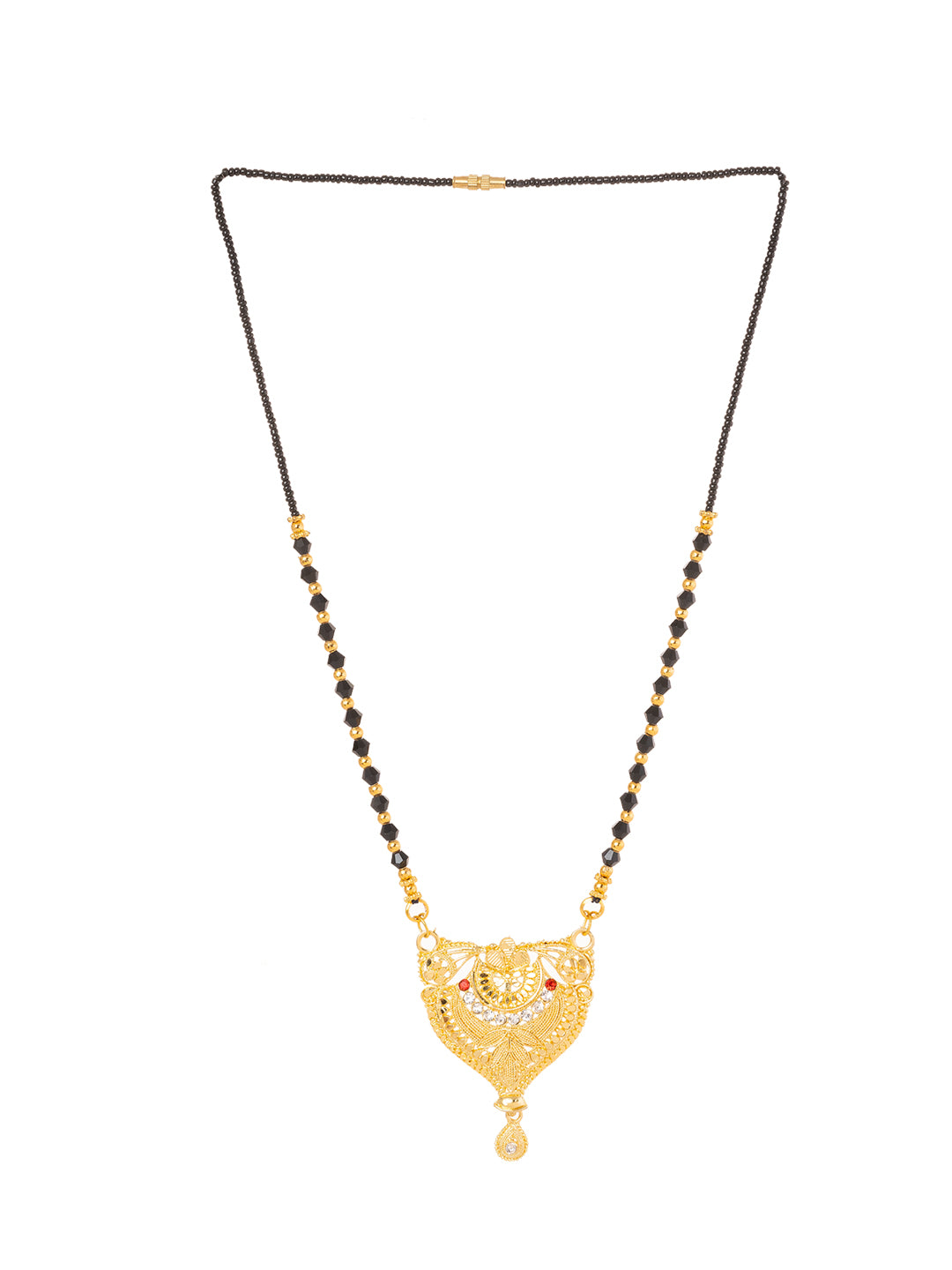 Black & Golden Beads pendant Mangalsutra.