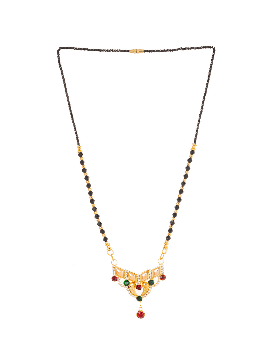 Black & Golden Beads pendant Mangalsutra.