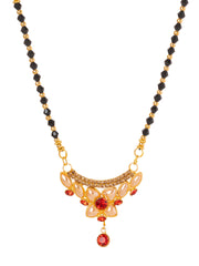 Black & Golden Beads pendant Mangalsutra.