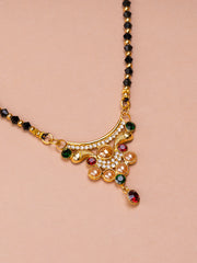 Black & Golden Beads pendant Mangalsutra.