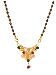 Black & Golden Beads pendant Mangalsutra.