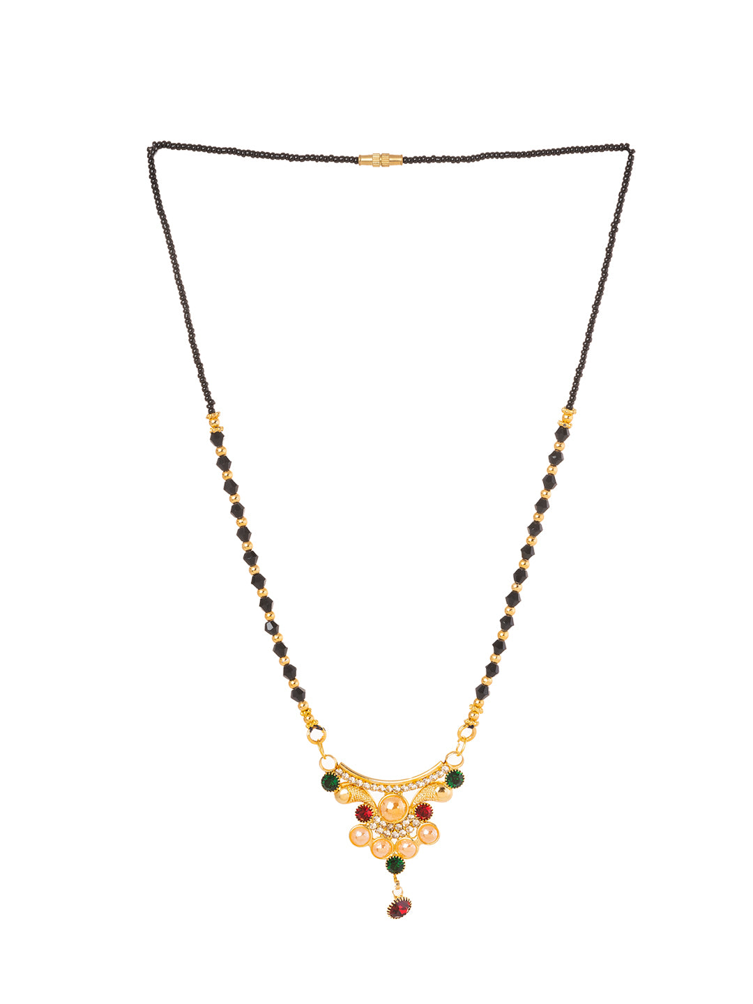 Black & Golden Beads pendant Mangalsutra.