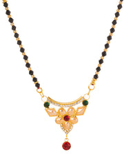 Black & Golden Beads pendant Mangalsutra.