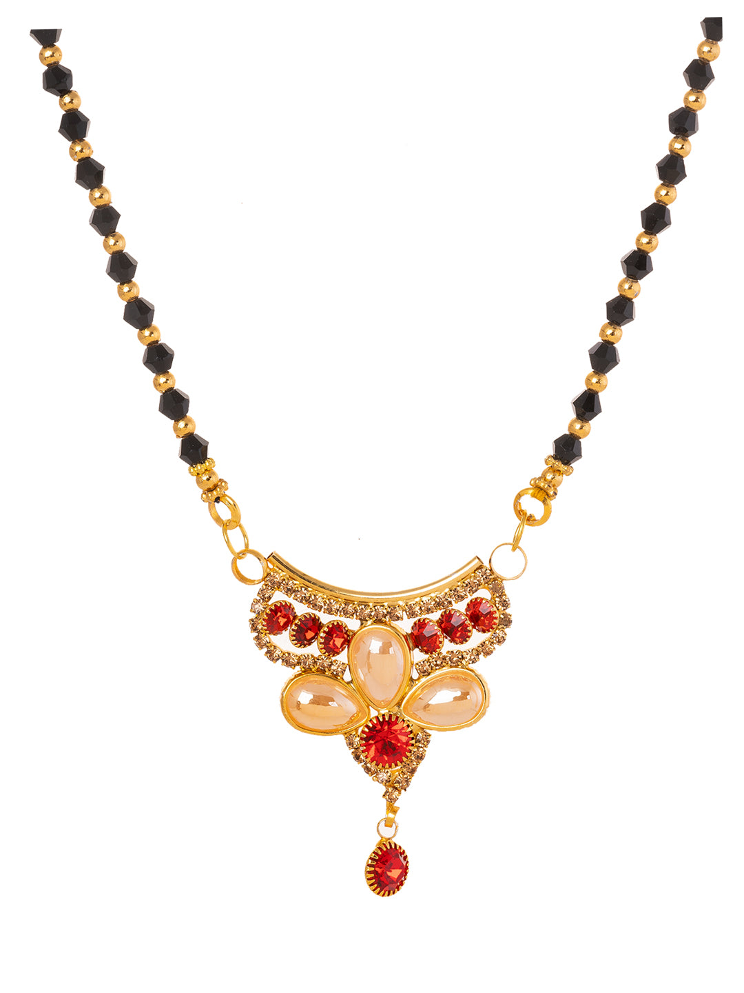 Black & Golden Beads pendant Mangalsutra.