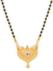 Black & Golden Beads pendant Mangalsutra.