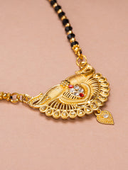 Black & Golden Beads pendant Mangalsutra.