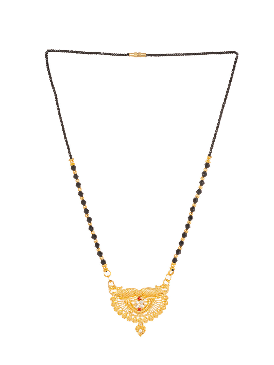 Black & Golden Beads pendant Mangalsutra.