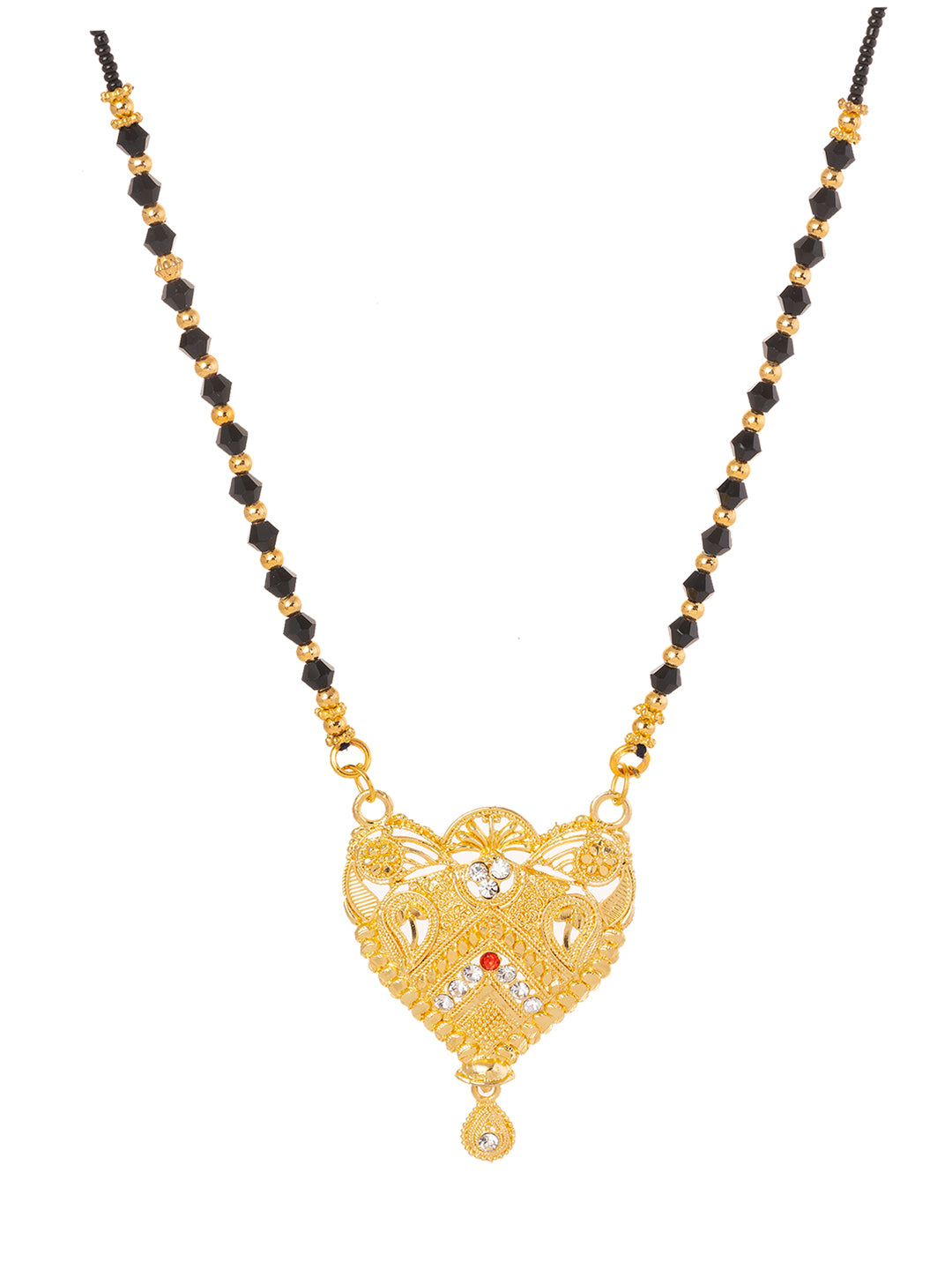 Black & Golden Beads pendant Mangalsutra.