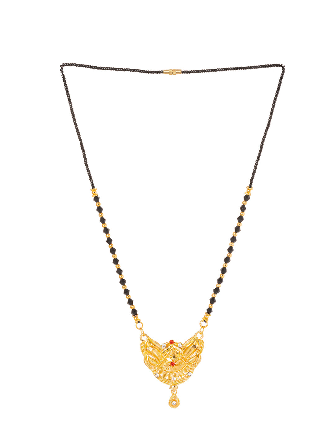 Black & Golden Beads pendant Mangalsutra.