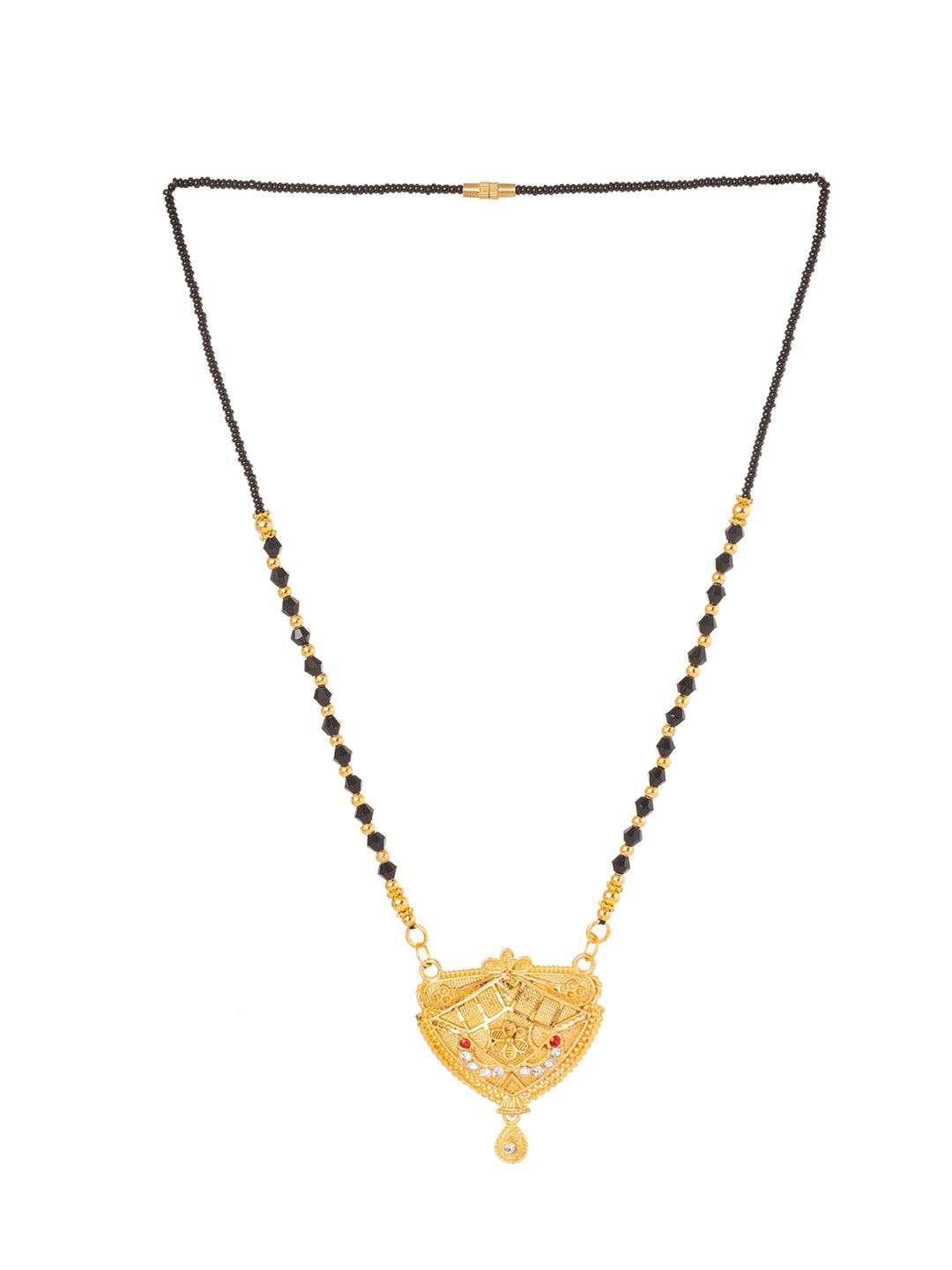 Black & Golden Beads pendant Mangalsutra.