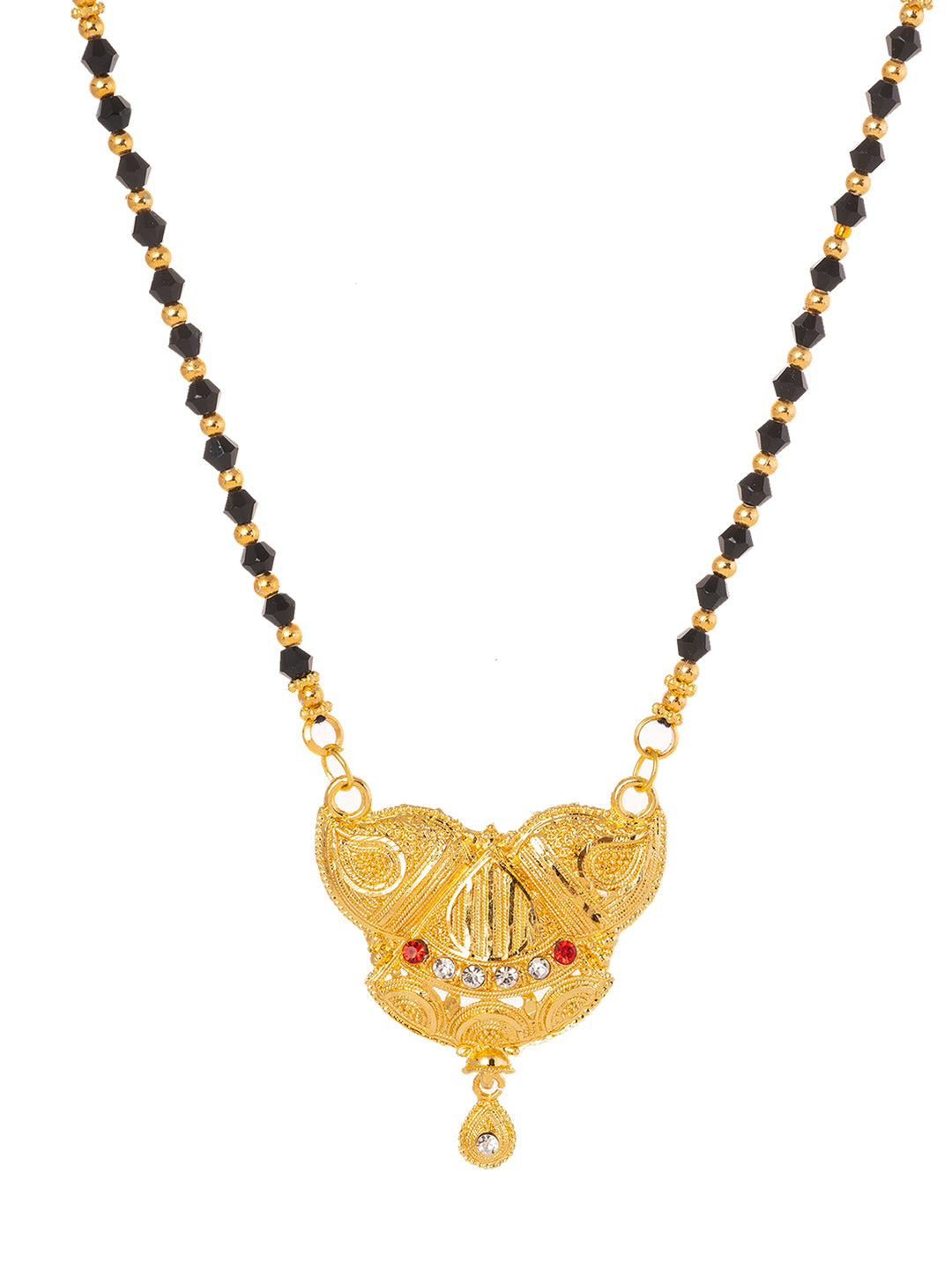 Black & Golden Beads pendant Mangalsutra.