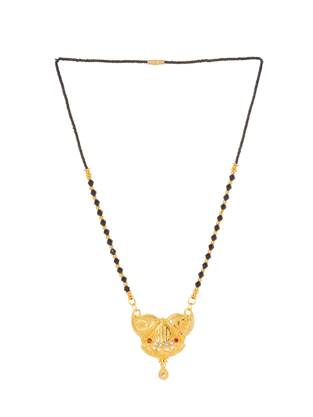 Black & Golden Beads pendant Mangalsutra.