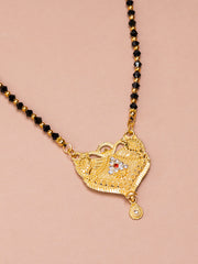 Black & Golden Beads pendant Mangalsutra.