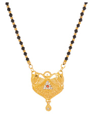 Black & Golden Beads pendant Mangalsutra.