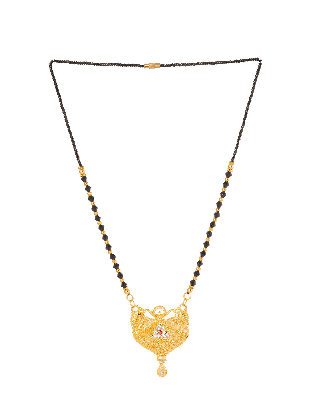 Black & Golden Beads pendant Mangalsutra.