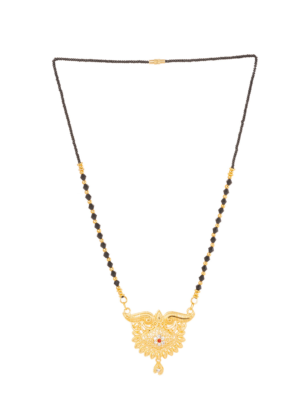 Black & Golden Beads pendant Mangalsutra.