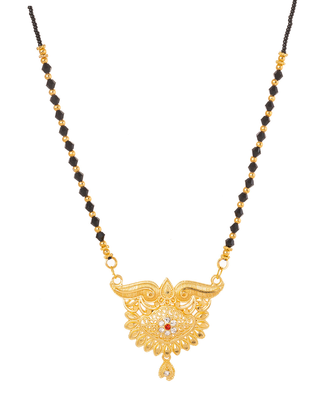 Black & Golden Beads pendant Mangalsutra.