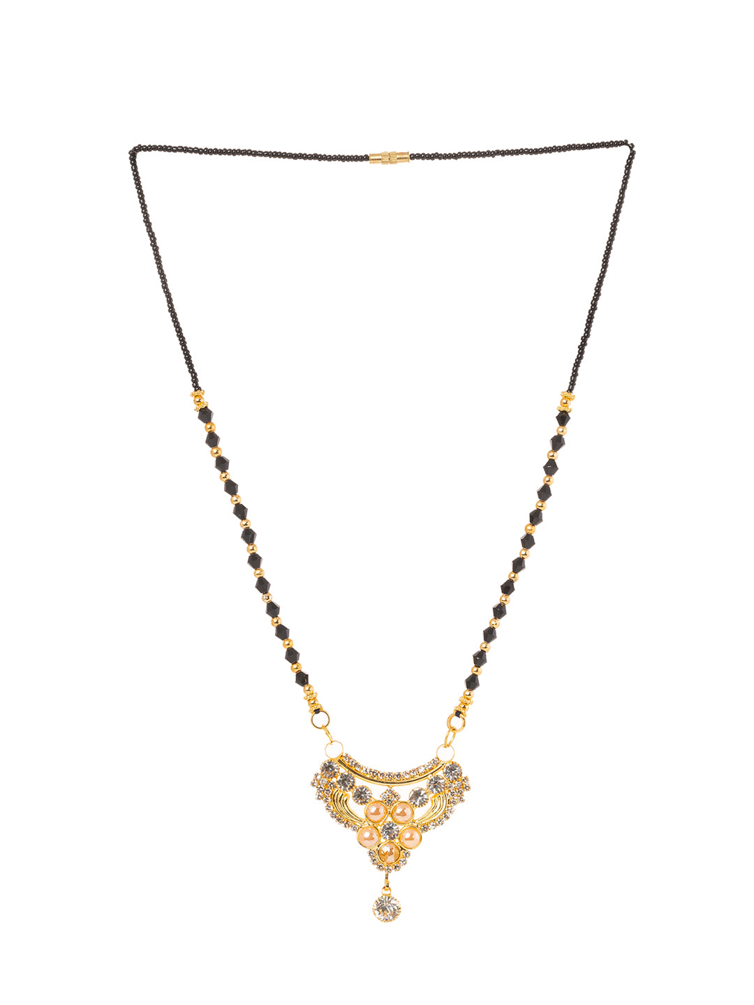 Black & Golden Beads pendant Mangalsutra.