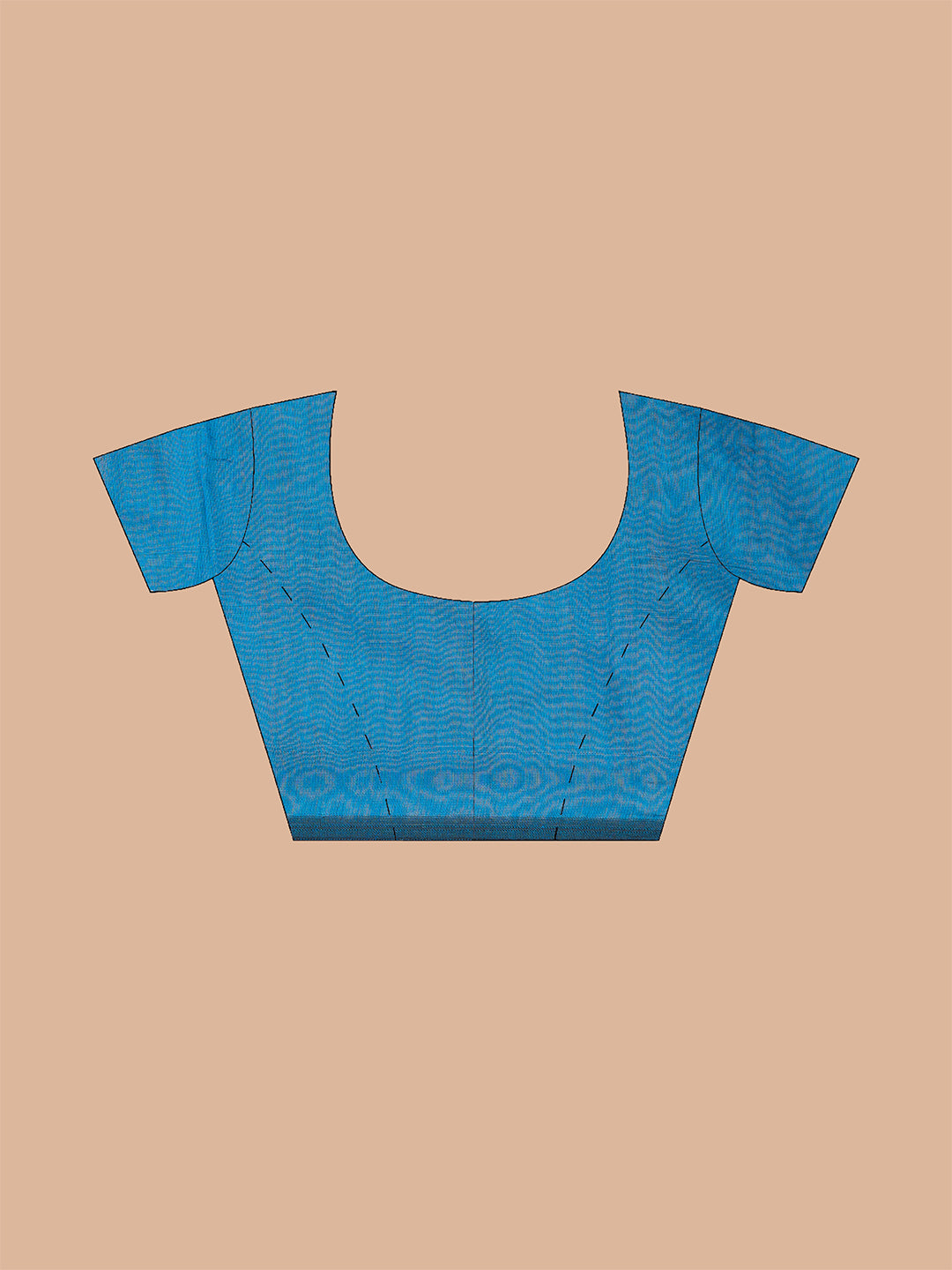 Laa Calcutta Peacock Blue   silk cotton embllished box sequence saree
