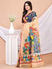 Laa Calcutta Hand painted Resham kota saree