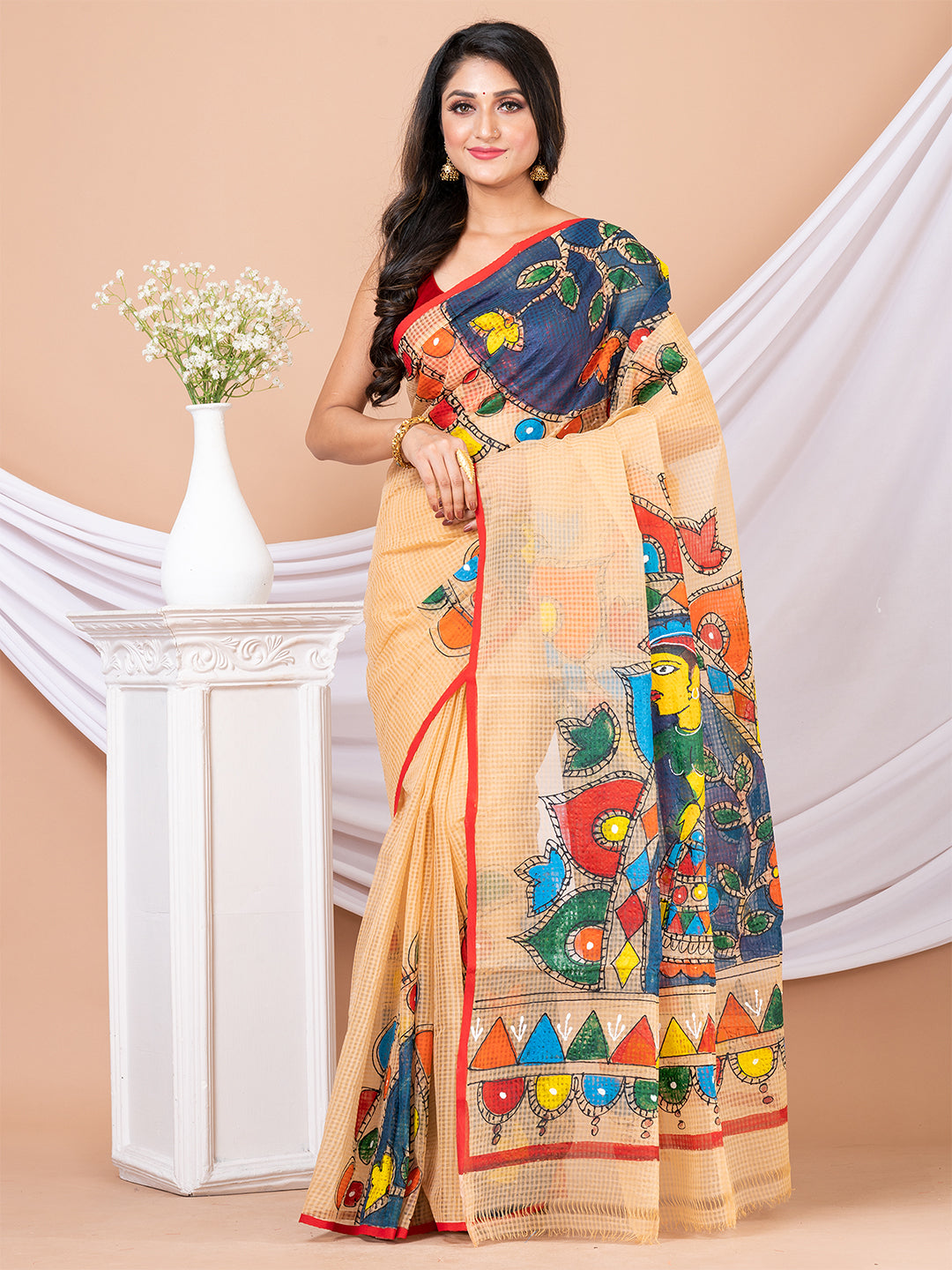 Laa Calcutta Hand painted Resham kota saree