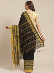 Black & Yellow handloom saree