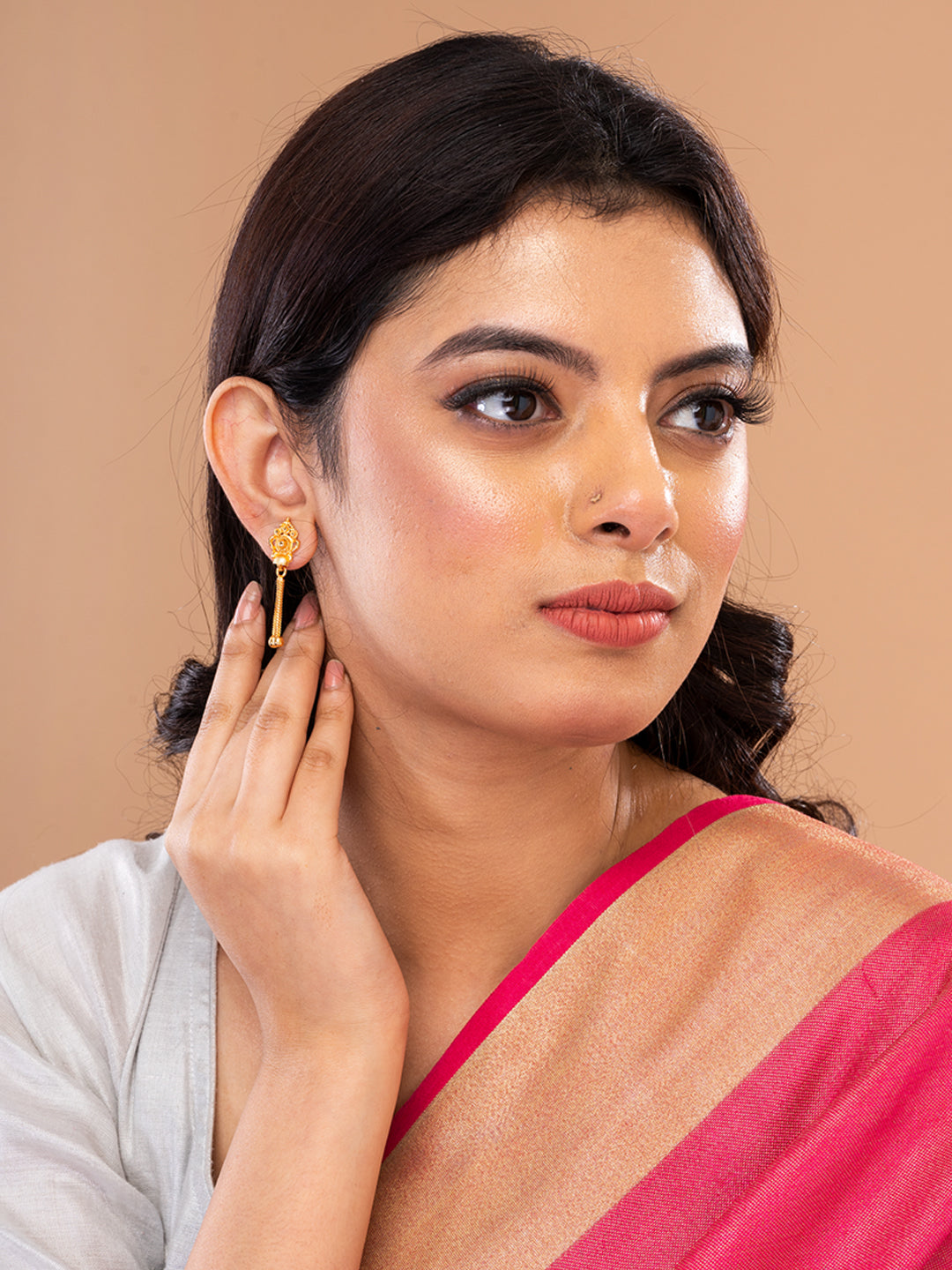 Golden Filigree gold plated Earrings.