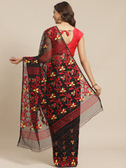 Black & Multi  Jamdani Saree