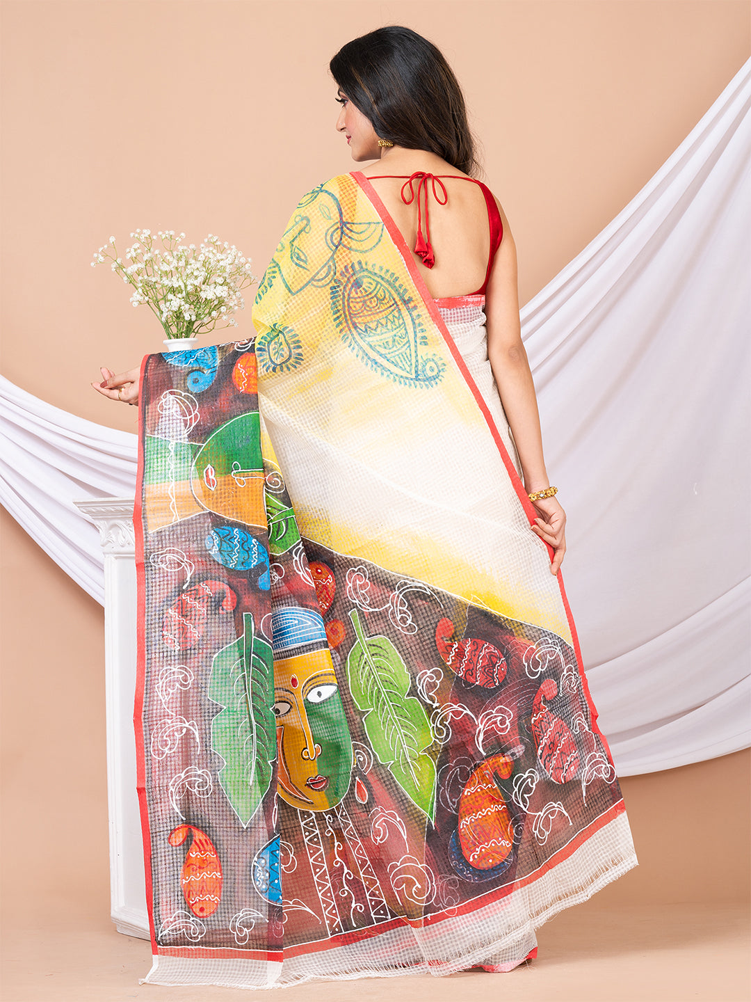 Laa Calcutta Hand painted Resham kota saree