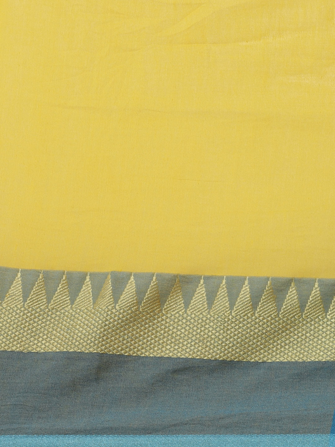 Laa Calcutta Yellow & Blue   cotton Handloom  saree