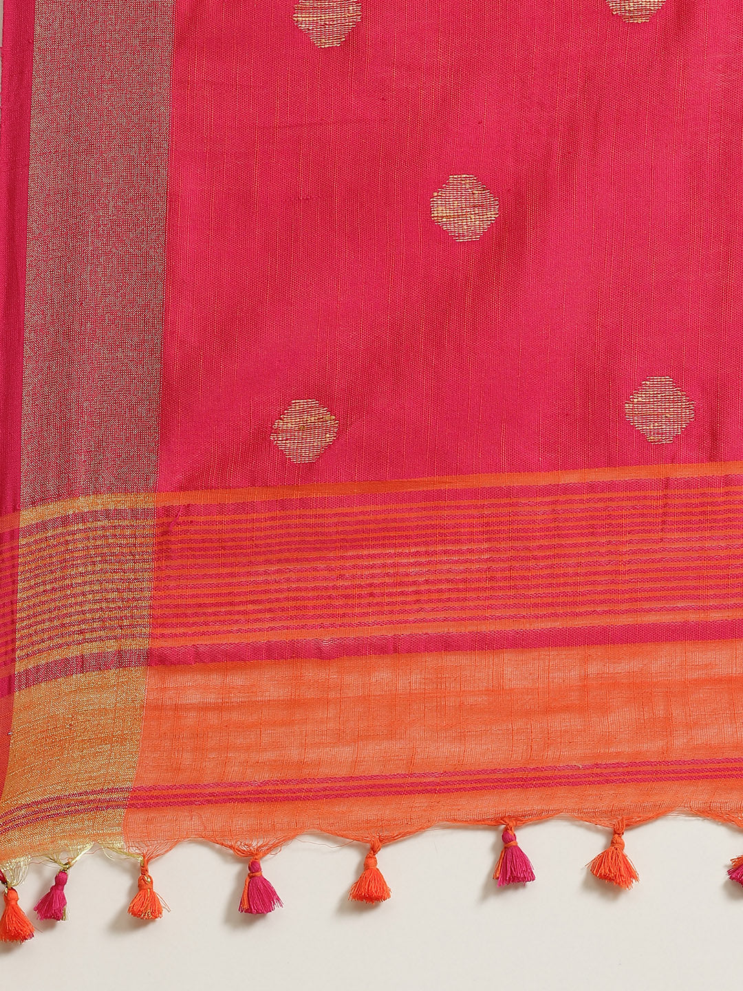 Orange & Pink handloom saree