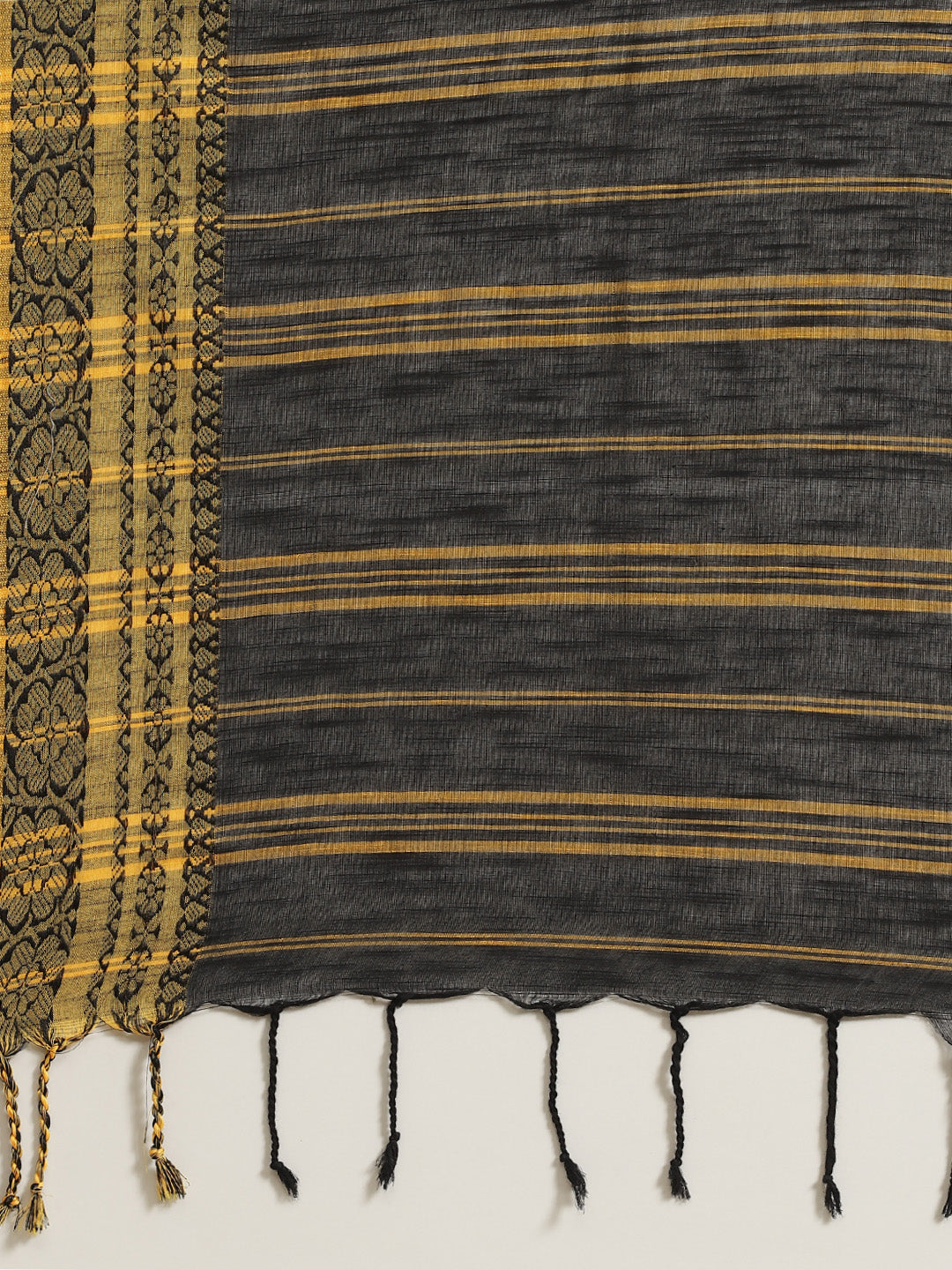 Black & Yellow handloom saree